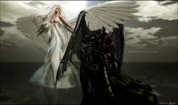 Картинка 3д графика angel ангел запретная любовь демон