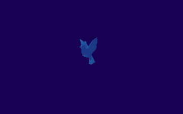 Картинка рисованные минимализм синий птичка