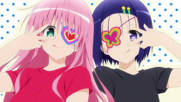 Картинка аниме to+love+ru фон взгляд девушки