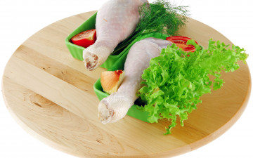 Картинка еда мясные+блюда зелень ножки укроп куриные