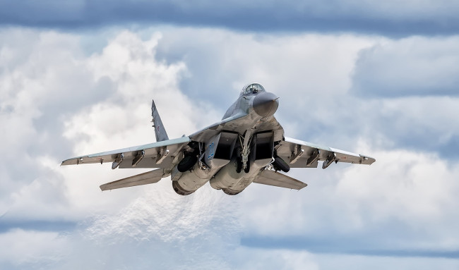 Обои картинки фото mig-29smt, авиация, боевые самолёты, россия, ввс