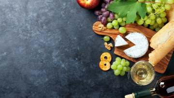 Картинка еда разное виноград вино хлеб сыр