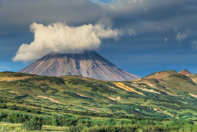 Обои картинки фото камчатка, природа, горы, россия, сопка, вулкан