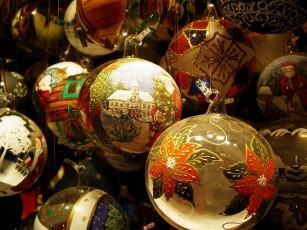 обоя beautiful, christmas, tree, decoration, праздничные, шарики