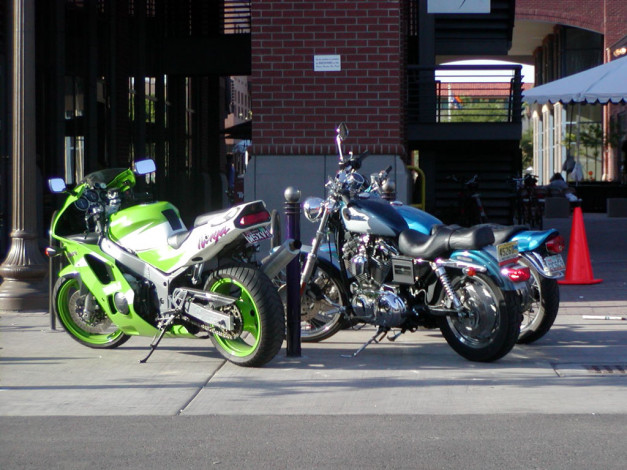 Обои картинки фото мотоциклы, разные, вместе