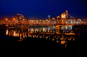 Картинка города мосты отражение река