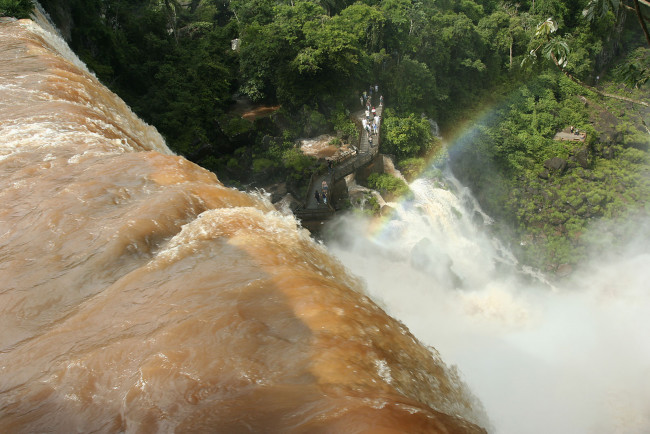 Обои картинки фото iguazu, falls, природа, водопады, поток, воды