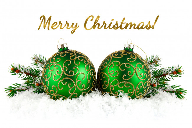 Обои картинки фото праздничные, шары, new, year, merry, christmas, decoration, balls, snow, новый, год, украшения