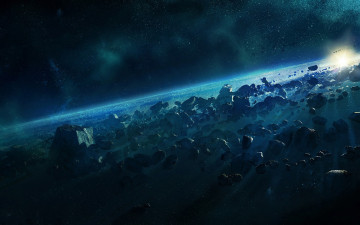 Картинка космос арт метеориты
