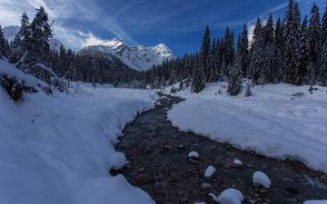 Картинка природа реки озера горы снег река