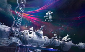 Картинка фэнтези космические+корабли +звездолеты +станции станция космос астронавт космонавт арт space