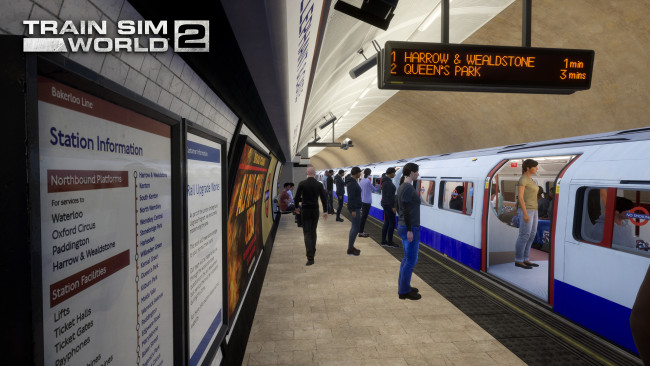 Обои картинки фото видео игры, train sim world 2, метро, люди, плакаты