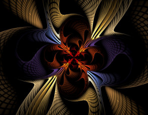 Картинка 3д графика fractal фракталы фон цвета узор фрактал