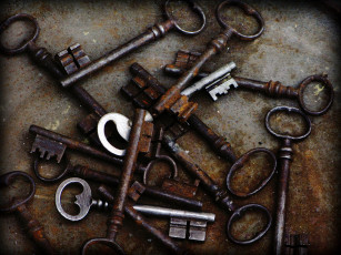 обоя разное, ключи, замки, дверные, ручки, ржавые, старые