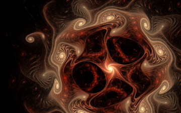 Картинка 3д графика fractal фракталы узор тёмный фон