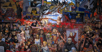 Картинка рынок нашей демократии рисованные илья глазунов люди