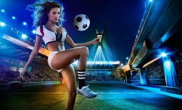 Картинка спорт футбол игра фото tim tadder мяч девушка