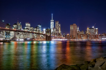 Картинка new+york города нью-йорк+ сша панорама небоскребы