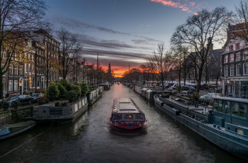 Картинка города амстердам+ нидерланды амстердам
