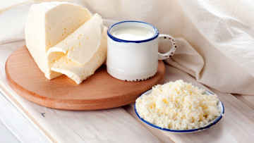 Картинка еда масло +молочные+продукты сыр творог молоко кружка