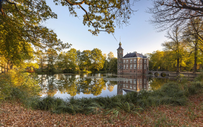 Обои картинки фото bouvigne castle, города, замки нидерландов, простор