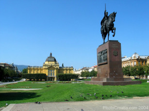 Картинка zagreb города памятники скульптуры арт объекты