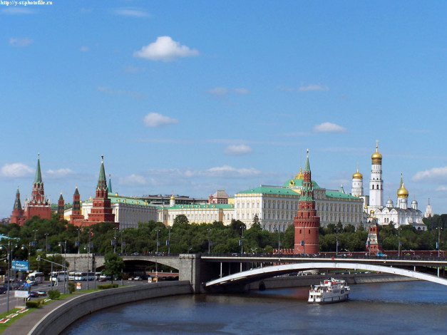 Обои картинки фото москва, кремль, лето, река, города, россия