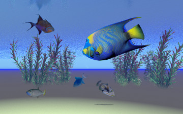 Картинка 3д графика sea undersea море