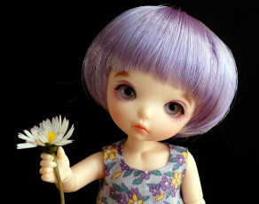 Картинка разное игрушки кукла лиловый цветок
