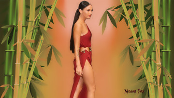 Картинка Megan+Fox девушки   взгляд бамбук