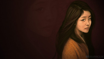 Картинка рисованное люди фон девушка взгляд