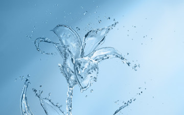 Картинка разное компьютерный+дизайн брызги капли фон вода цветок