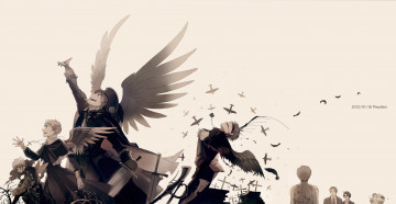 Картинка аниме hetalia +axis+powers парни ангел арт