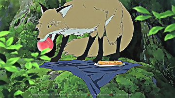 Картинка календари аниме 2020 calendar лес еда хищник животное фрукт яблоко лиса