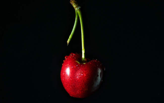 Обои картинки фото еда, вишня,  черешня, вишенка, капли