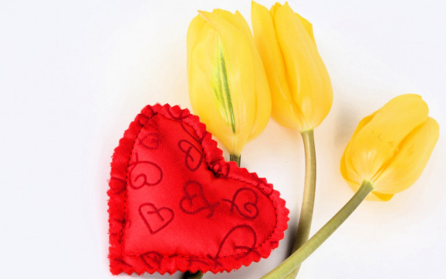 Обои картинки фото праздничные, день святого валентина,  сердечки,  любовь, сердечко, тюльпаны