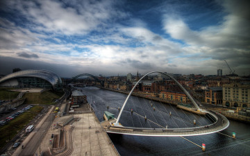 Картинка millennium bridge london города лондон великобритания