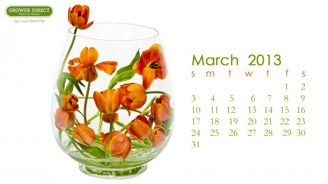Обои картинки фото календари, цветы, тюльпаны