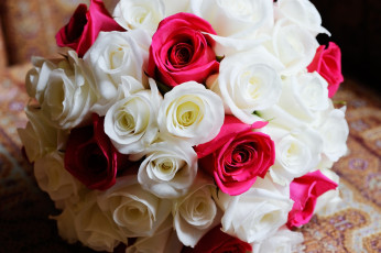 Картинка цветы розы белые розовые букет