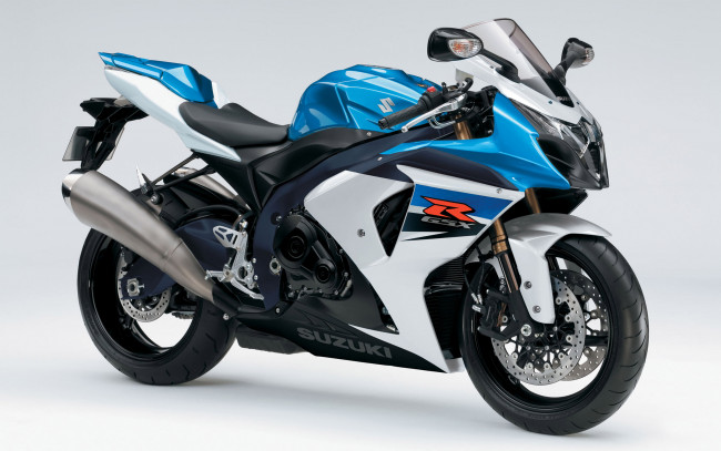 Обои картинки фото мотоциклы, suzuki, blue, gsx, r1000