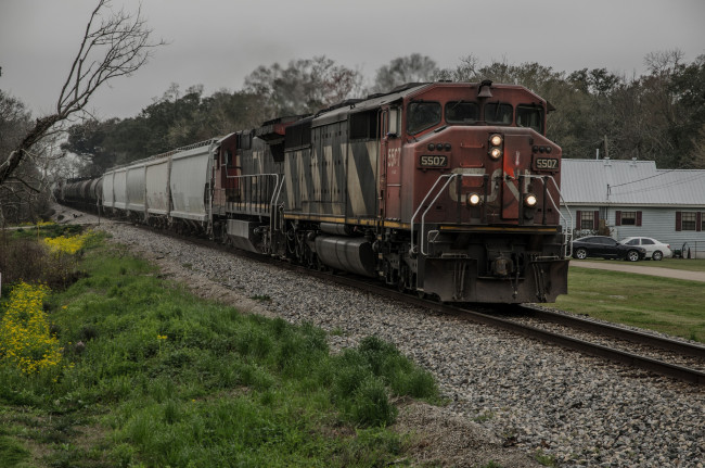Обои картинки фото техника, поезда, локомотив, вагоны, железная, дорога