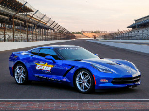 обоя corvette stingray indy 500 pace car 2013, автомобили, corvette, stingray, indy, 500, pace, car, 2013, blue