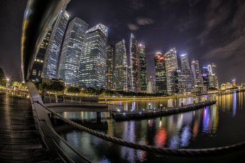 Картинка singapore города сингапур+ сингапур огни ночь