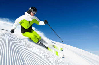 Картинка спорт лыжный+спорт лыжник снег горы
