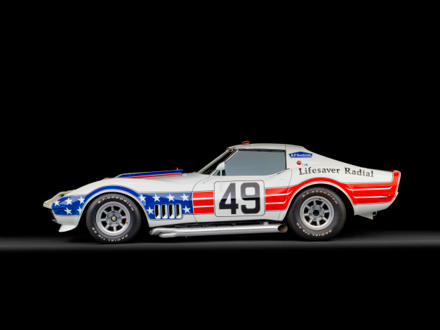 Обои картинки фото corvette stingray zl1 bfg john greenwood race car 1972, автомобили, corvette, stingray, zl1, bfg, john, greenwood, race, car, 1972