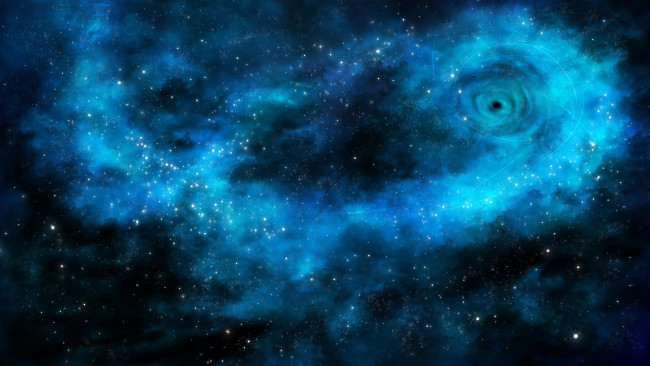 Обои картинки фото космос, Черные дыры, галактика, облако, звезды, туманность