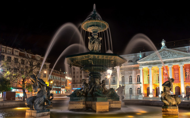 Обои картинки фото lisboa waterplay, города, лиссабон , португалия, простор