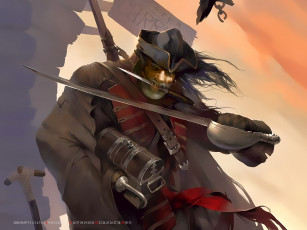 Картинка календари фэнтези пират сундук оружие мужчина бандит calendar 2020