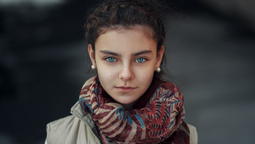 Картинка разное дети девочка лицо шарф