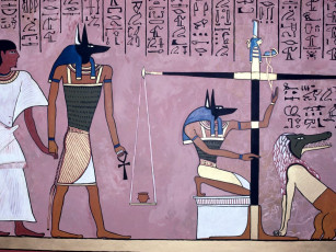 обоя рисованное, религия, египет, боги, фараон
